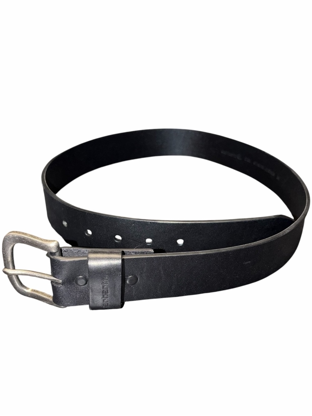 Carhartt Black Genuine Leather Belt 34 Heavy Duty Workwear Made USA Style 220